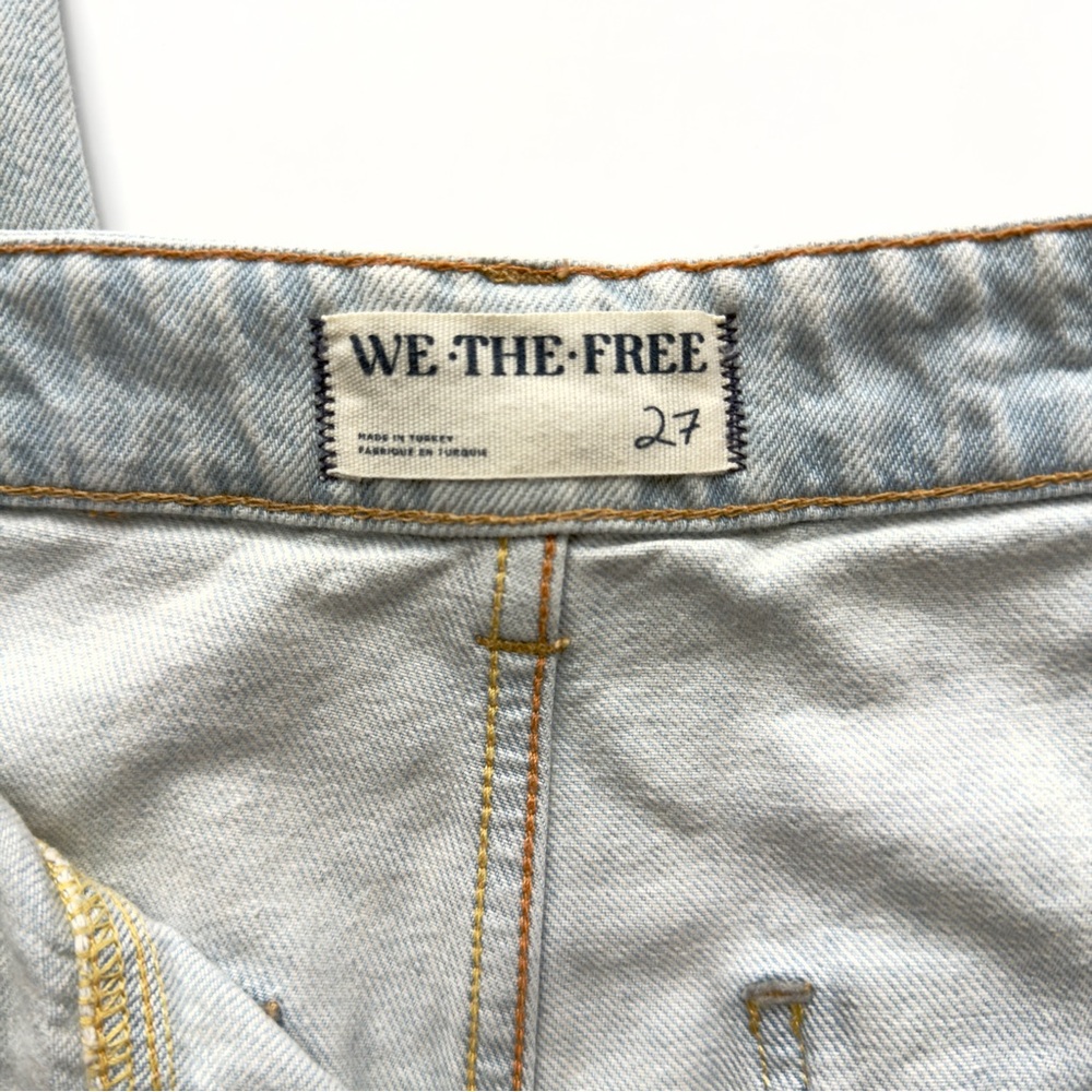 Free People We the Free Palmer Cuffed Jeans Daydream Blue Size 27 - Picture 6 of 8